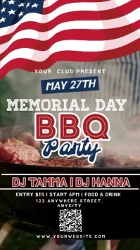 Memorial Day BBQ Party Instagram Reel template