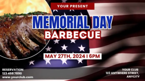 Memorial Day BBQ Party Publicación de Twitter template