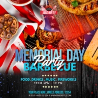 Memorial Day BBQ Party Square (1:1) template