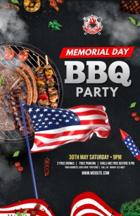 Memorial Day BBQ Party Tabloid template