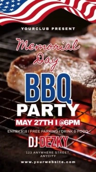 Memorial Day BBQ Party Rolka Instagram template