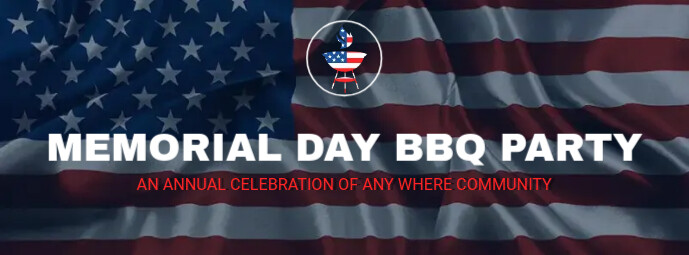 Memorial Day BBQ Party Facebook Cover Template