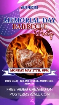 Memorial Day Bbq Party Instagram Story Instagram-verhaal template