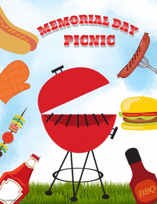 free memorial day flyer template