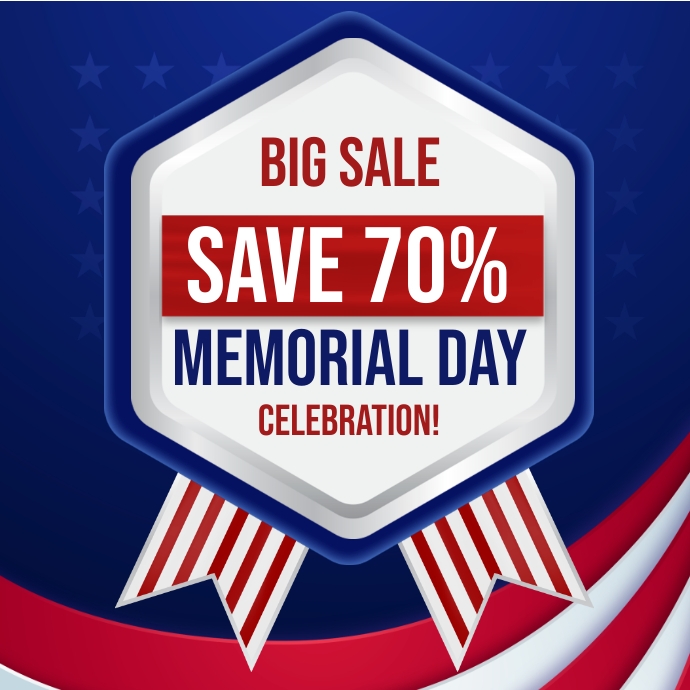Memorial Day Big Sale Event Logotyp template