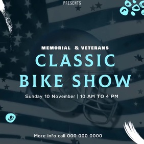 memorial day bike show event social media Ilogo template