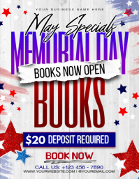 Memorial Day Books Open Special Pamflet (Letter AS) template