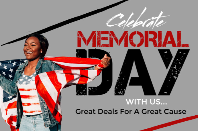 Memorial Day Business Flaga template