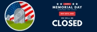 Memorial Day Business Sign Banner 2' × 6' template