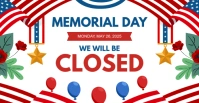 Memorial Day Business Sign Facebook Event Cover template