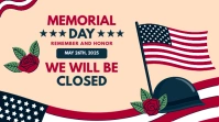 Memorial Day Business Sign Twitter Post template