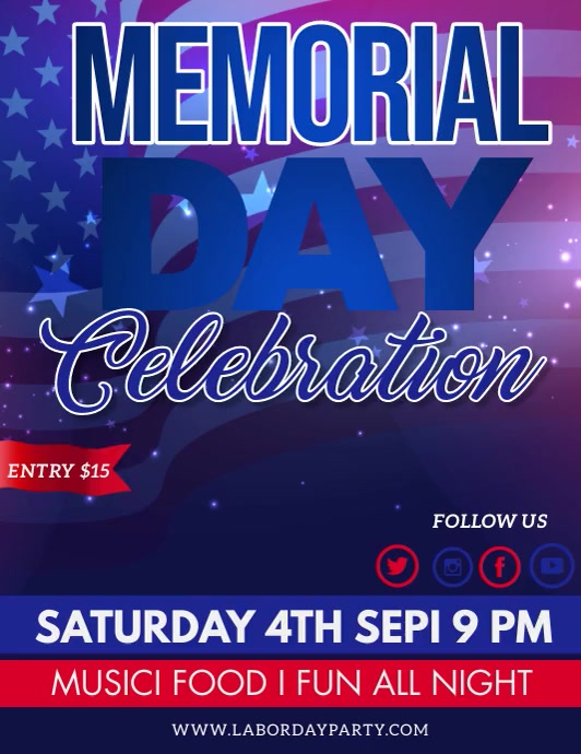 memorial day celebration Template | PosterMyWall