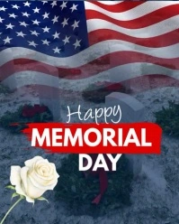 Memorial day celebration Instagram Portrait template
