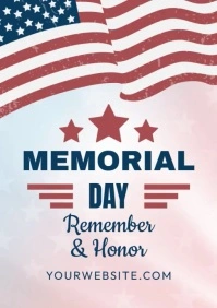 Memorial Day Celebration A4 template