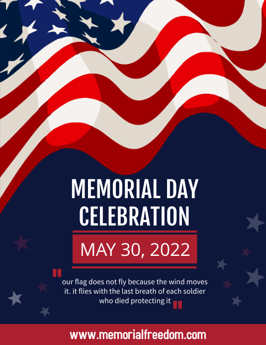Copy Of Memorial Day Celebration Postermywall Memorial Day 2022 Celebration Near Me