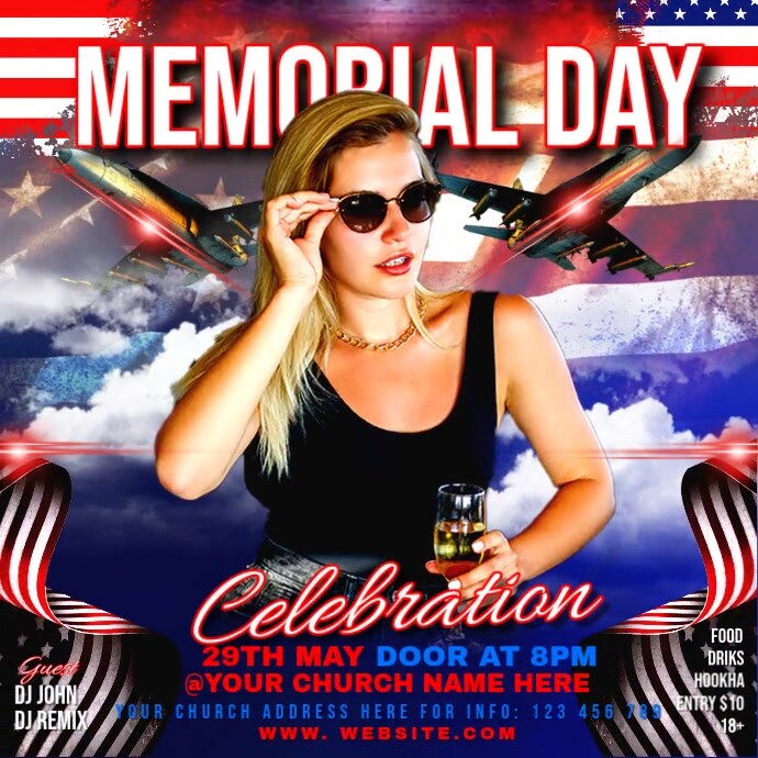 Memorial Day Celebration Flyer Template | PosterMyWall