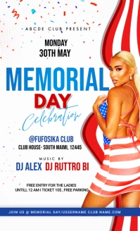 Memorial Day Celebration Flyer US Legal template