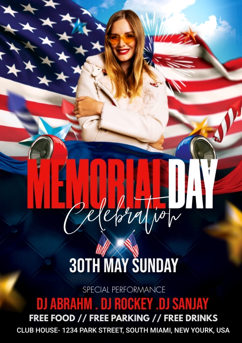 Copy of Memorial Day Celebration Flyer | PosterMyWall