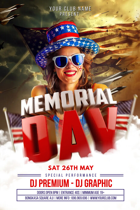 Memorial Day Celebration Flyer Template | PosterMyWall