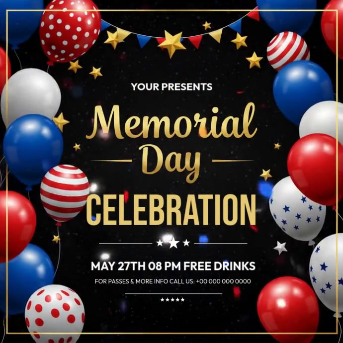 Copy of Memorial Day Celebration Instagram Post | PosterMyWall