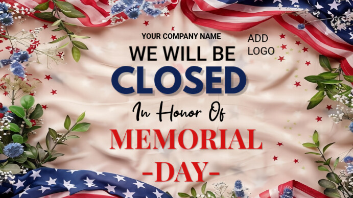 Memorial day closed presentation post 2025 演示(16:9) template