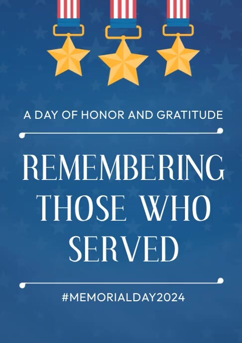 Memorial Day Closing Template | PosterMyWall