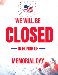 Memorial Day Closure Flyer Volante (Carta US) template