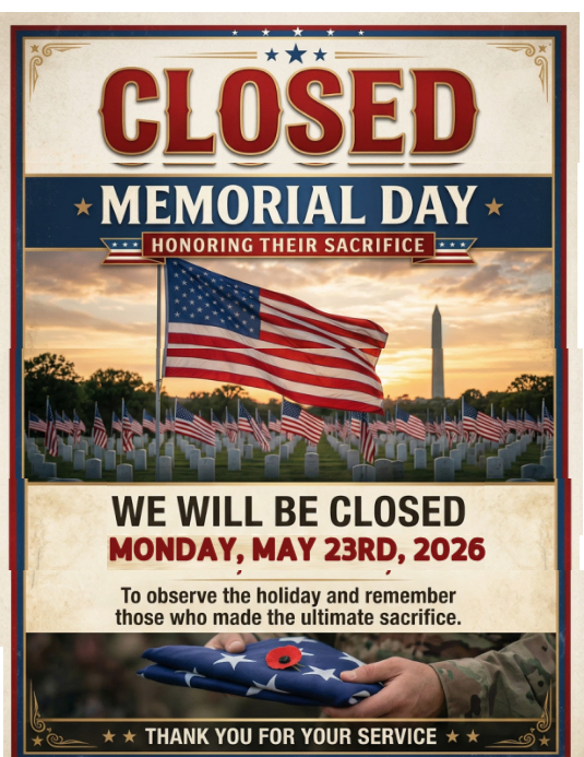 Memorial Day Closure Flyer Templat | PosterMyWall