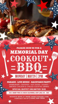 Memorial Day Cookout BBQ Display Template
