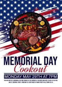 Memorial day cookout A3 template