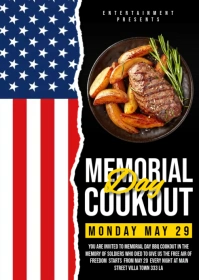 Memorial day cookout A6 template
