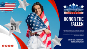Viola Memorial Day Facebook-covervideo Template