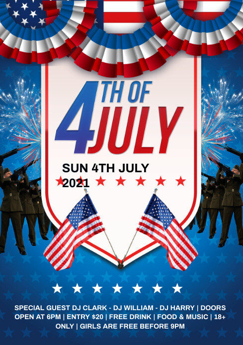 4th of july card Template | PosterMyWall