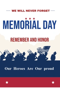Memorial day Gráfico de Pinterest template