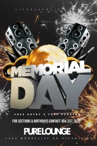 MEMORIAL  DAY Poster template
