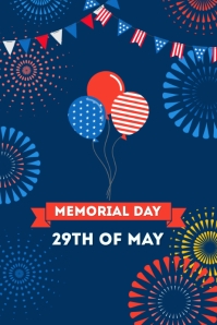 Memorial day Party flyer Template | PosterMyWall