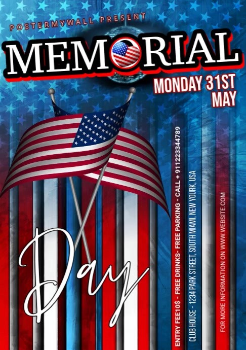 memorial day A3 template