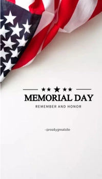 Memorial Day Visitenkarte template