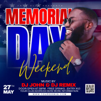 memorial day Instagram 帖子 template