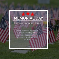 memorial day Publicação no Instagram template