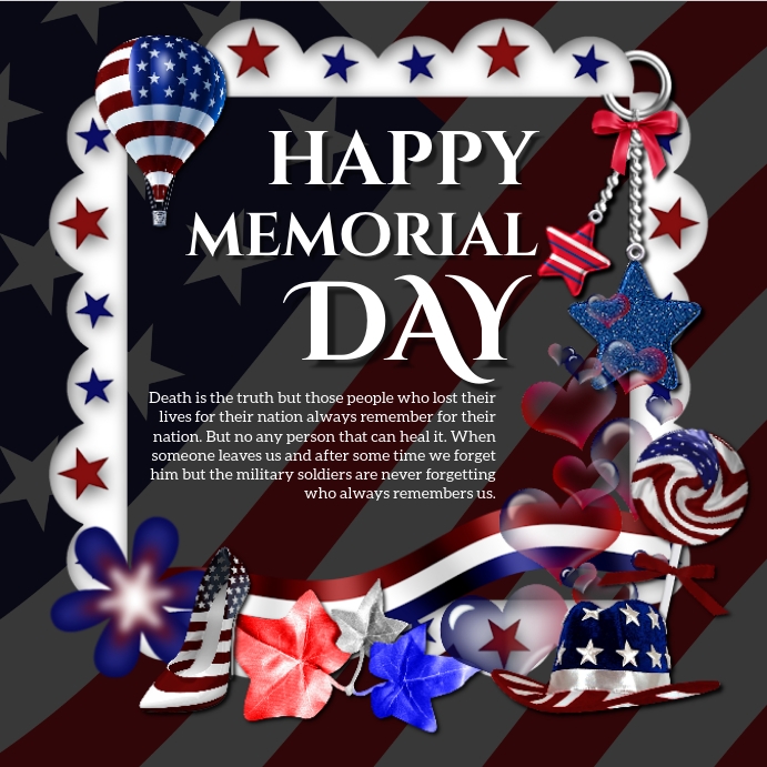 memorial day Quadrato (1:1) template