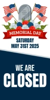 memorial day Cartel enrollable de 3 × 6 pulg. template