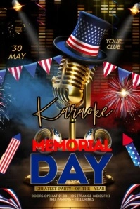 Memorial Day 横幅 4' × 6' template