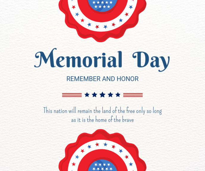 memorial Day Medium Reghoek template