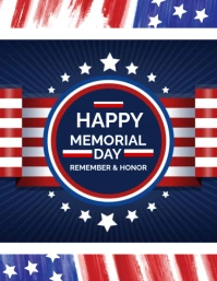 memorial day Ulotka (US Letter) template