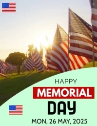 MEMORIAL DAY Folheto (US Letter) template