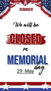 Memorial day Display digitale (9:16) template