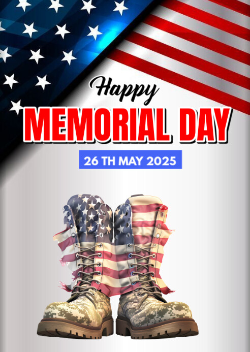 memorial day A6 template