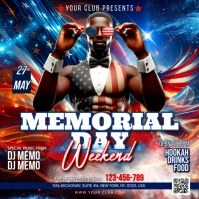 Memorial Day Instagram 帖子 template