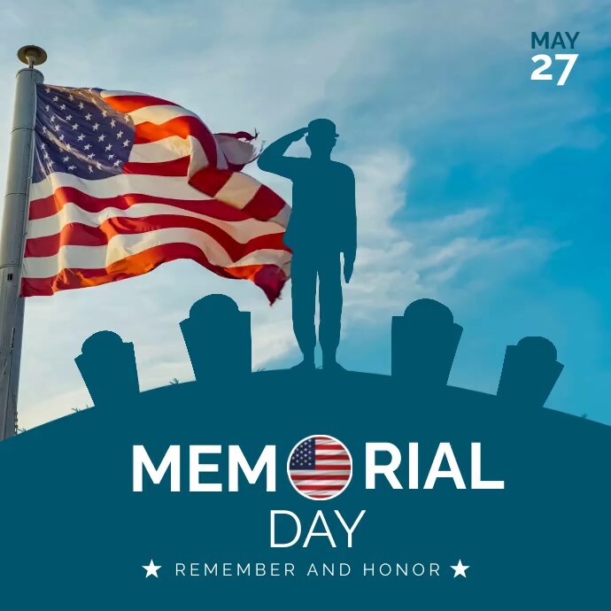 Memorial Day Instagram Post template